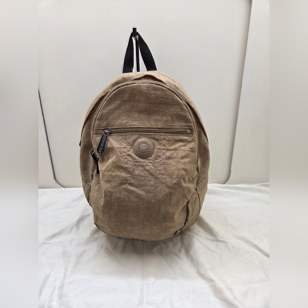 Joe Boxer Tan Nylon Mini Backpack Lightweight Travel Casual Bag